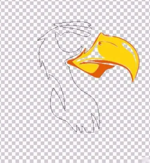 ps中怎么绘制一个老鹰头像图标(4)